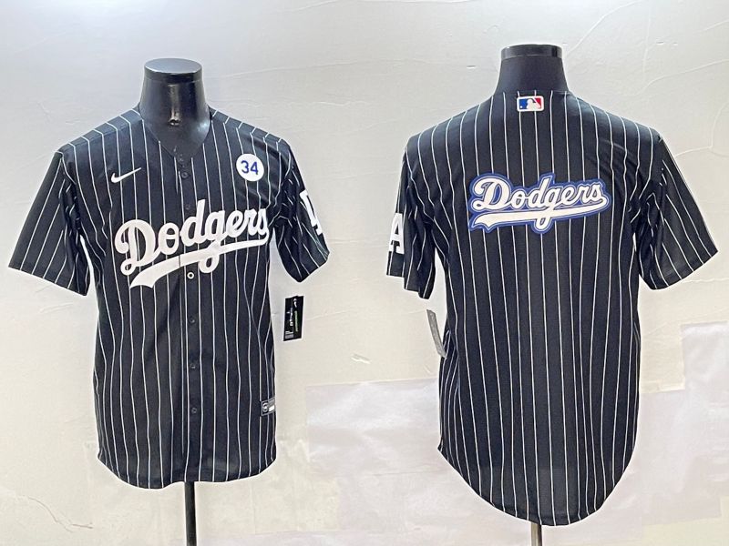 Men Los Angeles Dodgers Blank Black Stripe Jointly Name 2025 Nike MLB Jersey style 38->los angeles dodgers->MLB Jersey